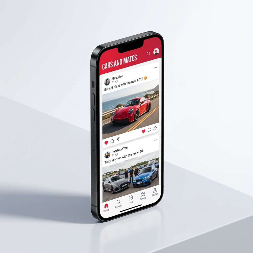 Cars and Mates App Mockup